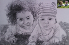 desen in creion cu 2 copii | de Anca Suiugan